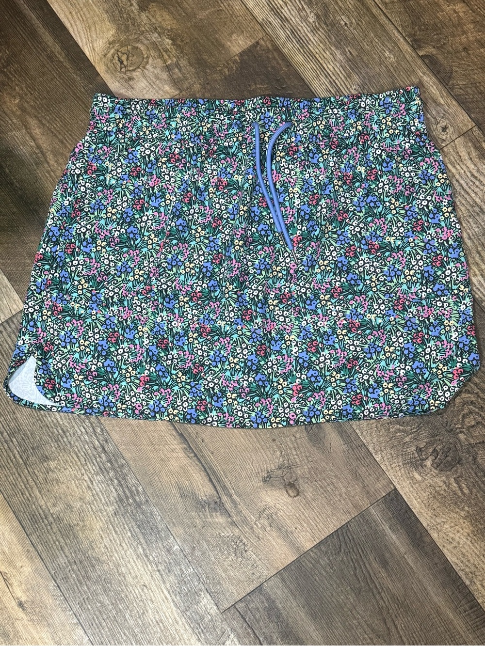 St. John’s Bay Floral Drawstring Skort in Blue, Green, Pink